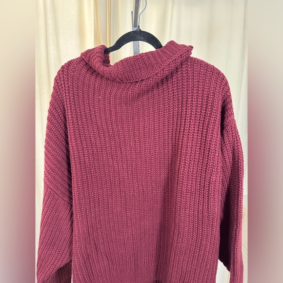 Free People Swim Too Deep Oversized Ribbed Turtleneck Sweater Sz Small Oversize - Picture 3 of 6